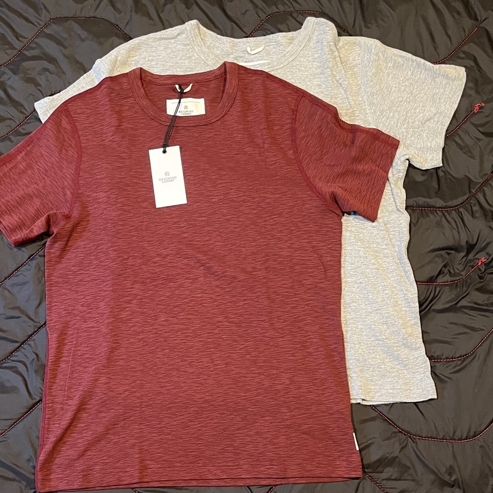 2 Reigning Champ Short Sleeve Tee Shirts
